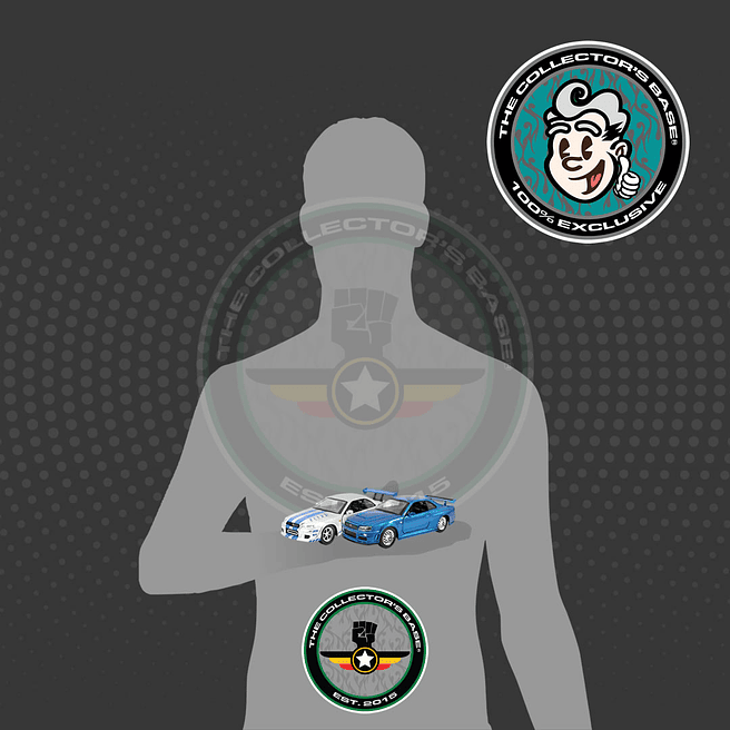 2 Fast 2 Furious - Fast & Furious: Brian's 2002 Nissan Skyline GT-R (R34) Silver & Blue 1:32 3