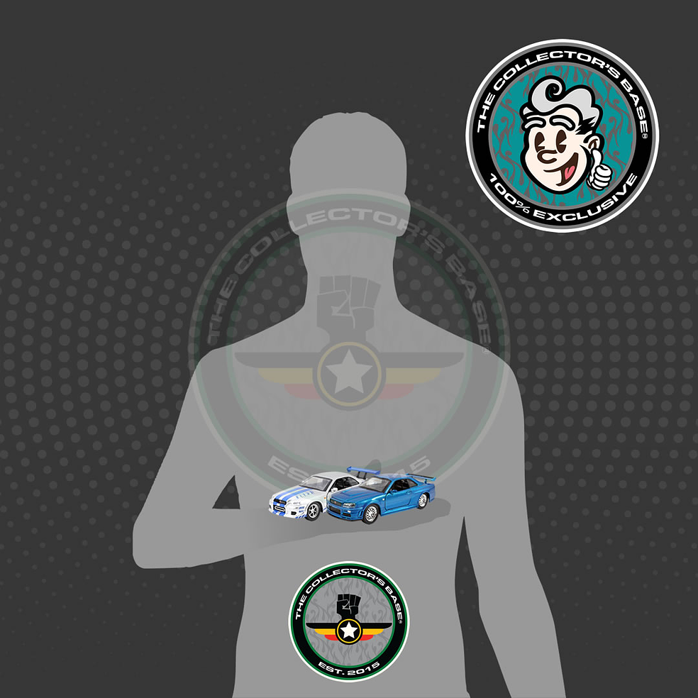 2 Fast 2 Furious - Fast & Furious: Brian's 2002 Nissan Skyline GT-R (R34) Silver & Blue 1:32 3