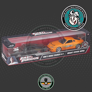 The Fast and The Furious: Brian's 1994 Toyota Supra MK IV & Dom's 1970 Dodge Charger R/T 1:32