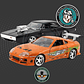 The Fast and The Furious: Brian's 1994 Toyota Supra MK IV & Dom's 1970 Dodge Charger R/T 1:32 - Miniatura 1