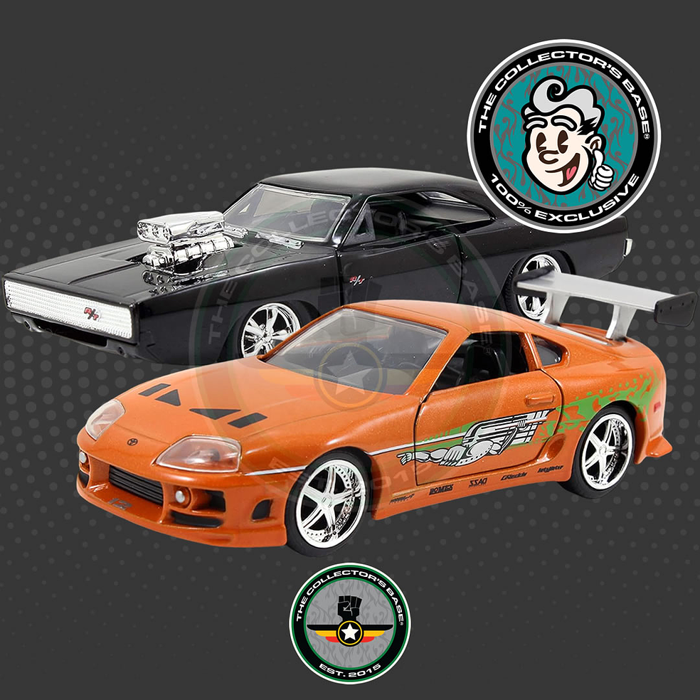 The Fast and The Furious: Brian's 1994 Toyota Supra MK IV & Dom's 1970 Dodge Charger R/T 1:32 1