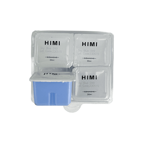 SKY BLUE 049 Recambio de Pintura Gouache Himi de 30 ml 4 unidades