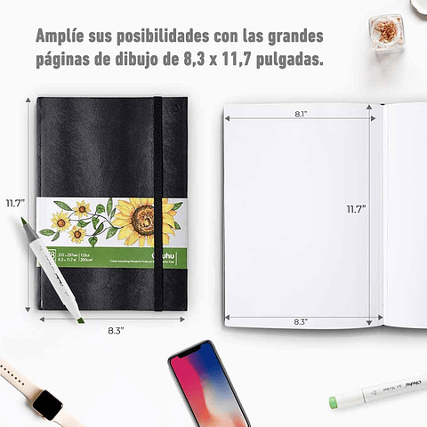 OHUHU BLOCK PARA MARCADORES DE ALCOHOL (21 X 29 CM, 78 PAGINAS) 120 LB/200 GSM