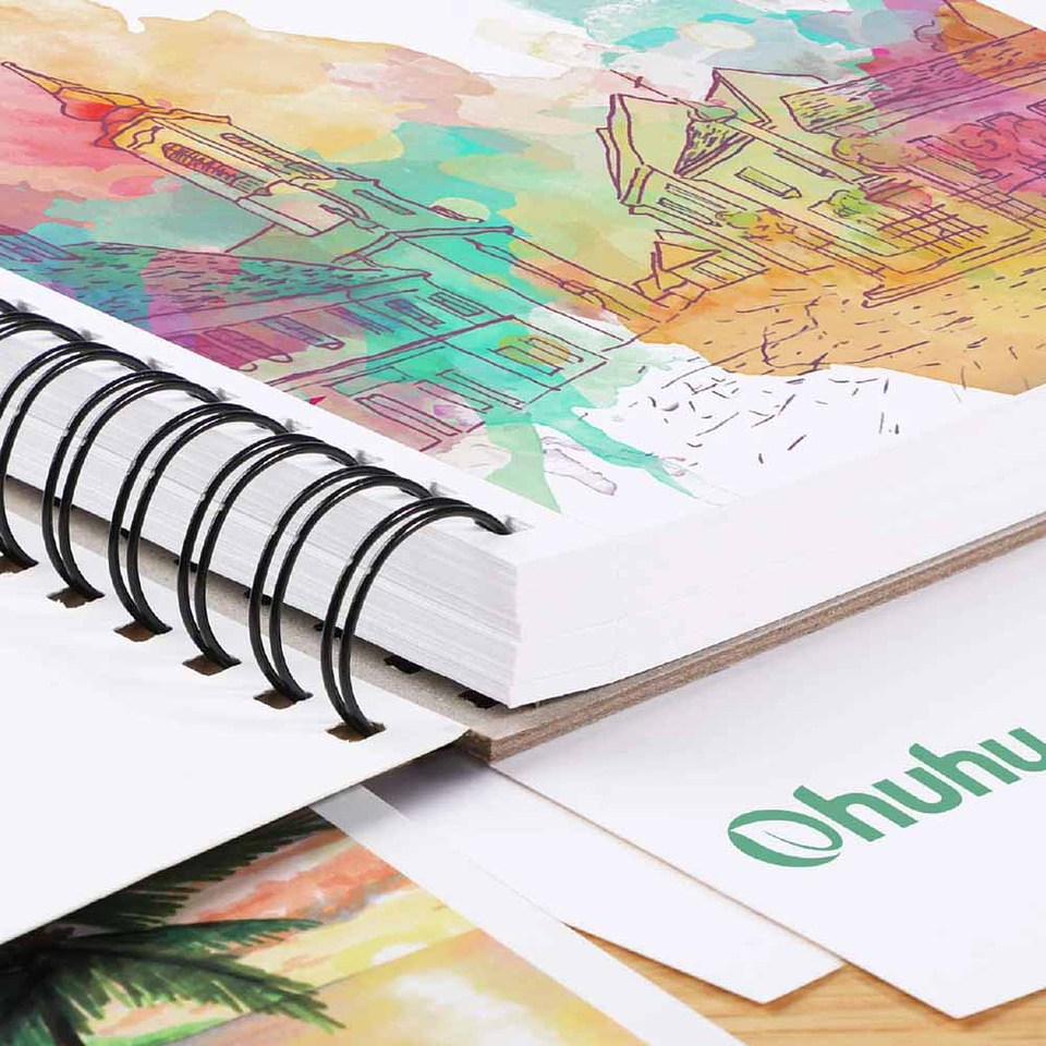 OHUHU BLOCK ESPIRAL PARA MARCADORES DE ALCOHOL (41 X 29 CM, 50 HOJAS) 120 LB/200 GSM 3