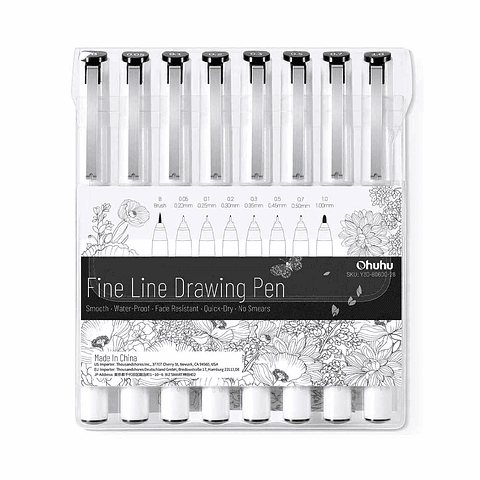 OHUHU 8 MARCADOR TIRALÍNEAS PARA DIBUJO