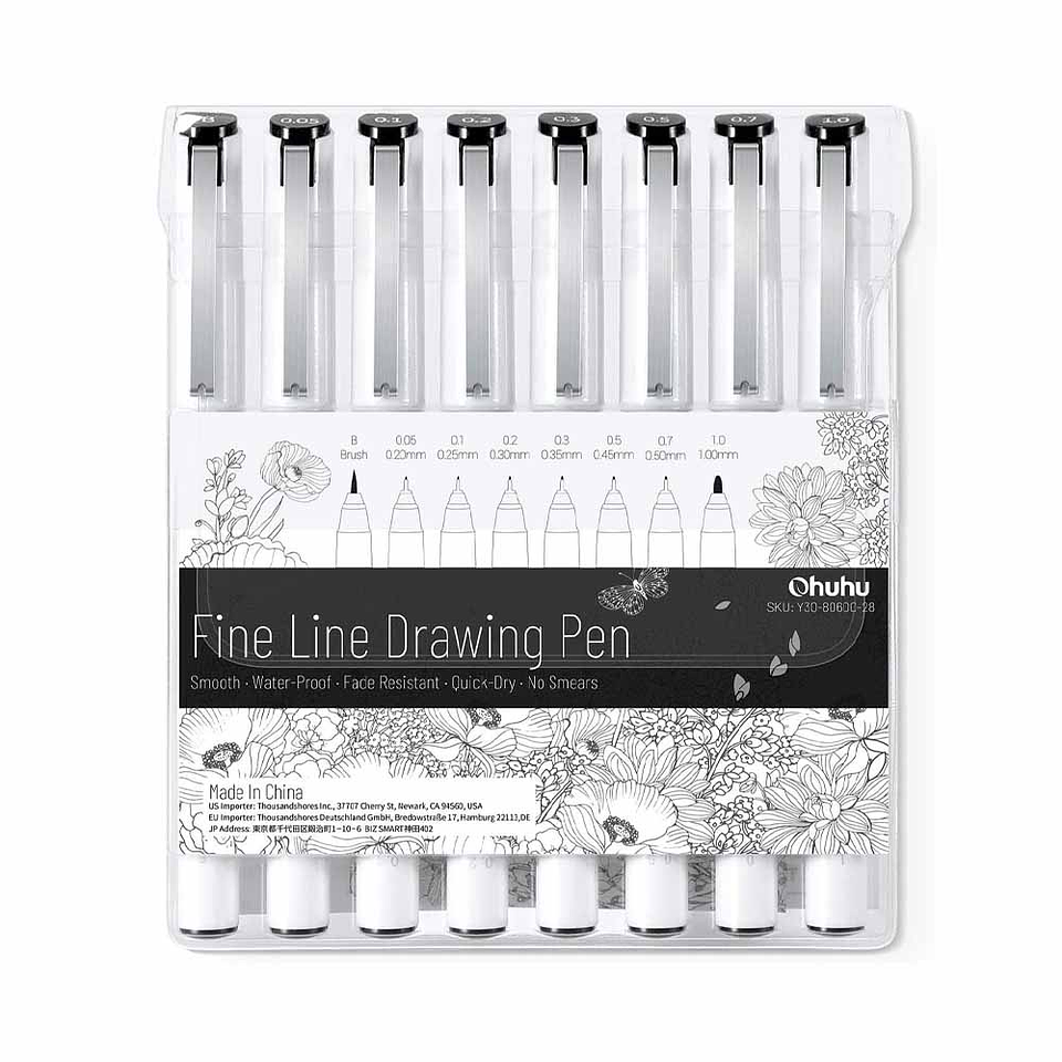 OHUHU 8 MARCADOR TIRALÍNEAS PARA DIBUJO 1