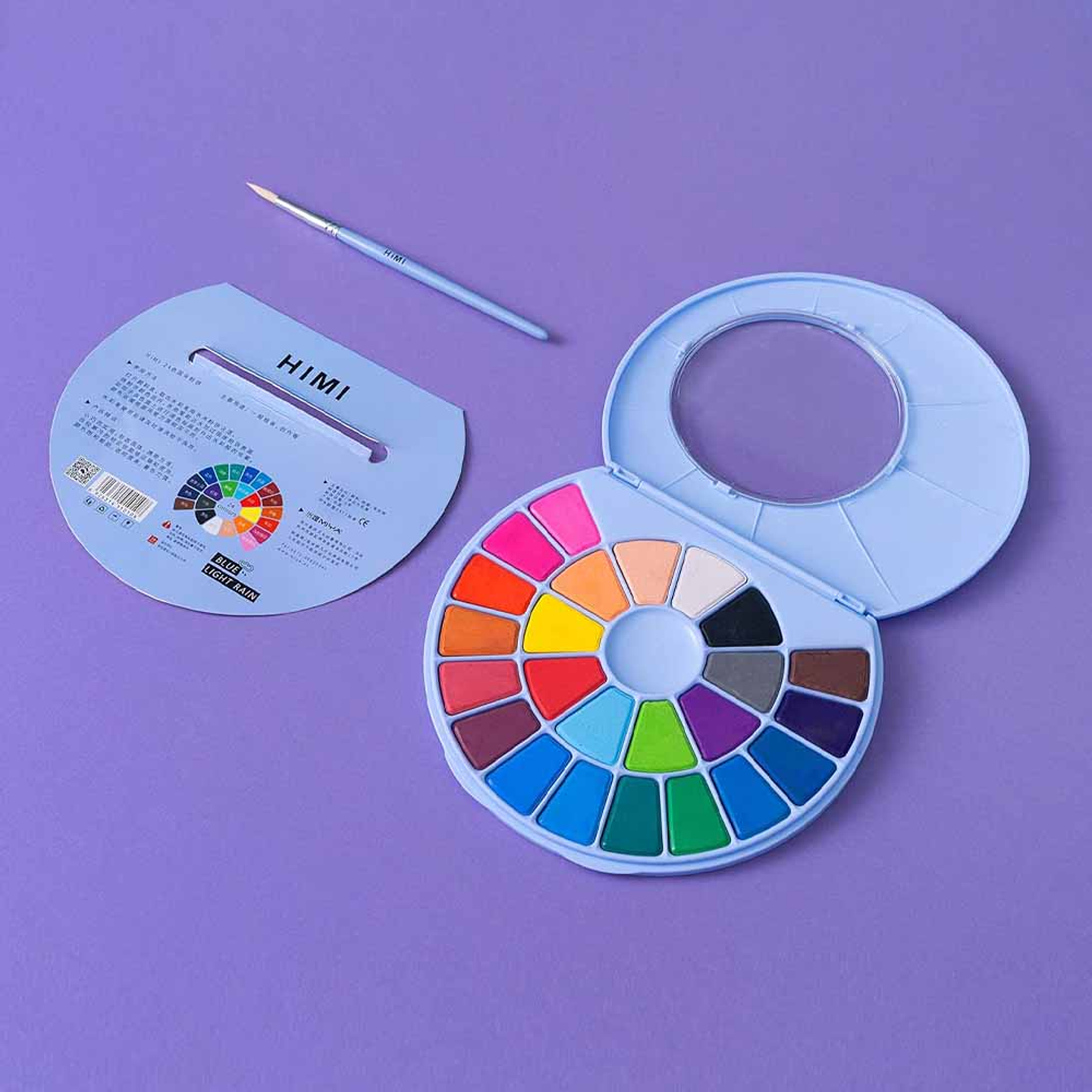 HIMI SET PINTURA SOLIDA 24 COLORES (ESTUCHE AZUL)  4