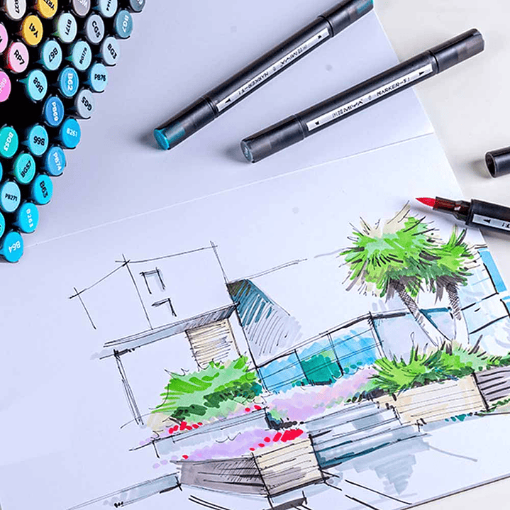 MIYA SET MARCADORES BASE ALCOHOL 60 COLORES  6