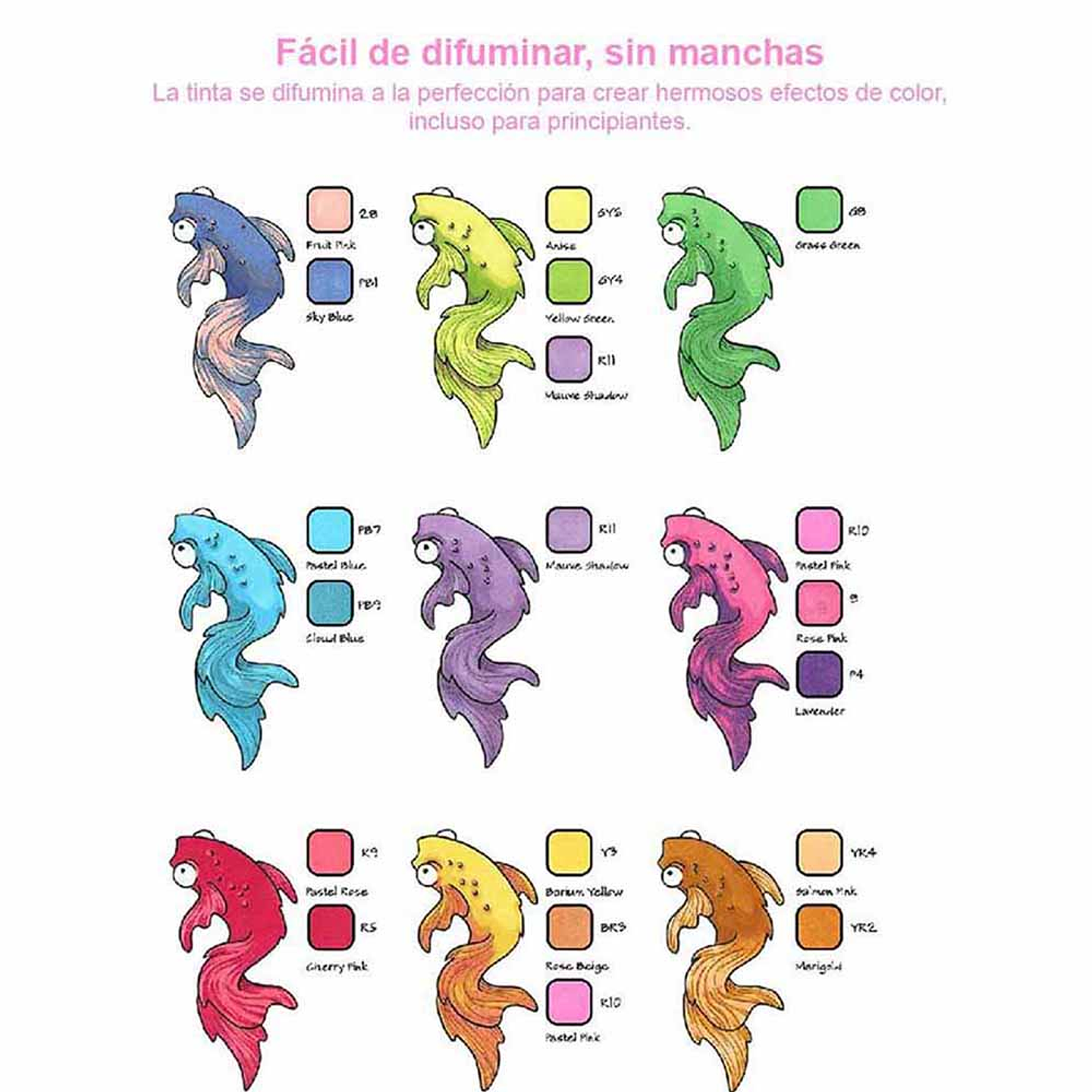 OHUHU 104 MARCADORES DE ALCOHOL + 1 BLENDER PINCEL&FINA 8