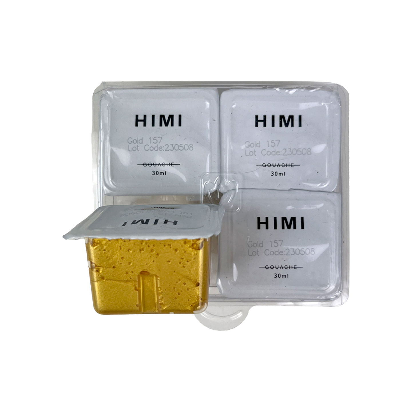 GOLD 157 Recambio de Pintura Gouache Himi de 30 ml 4 unidades 2