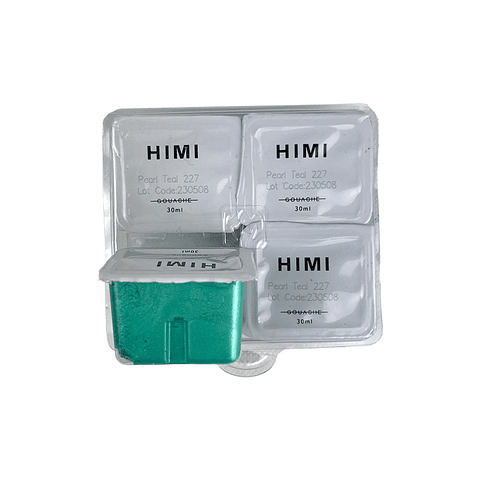 PEARL TEAL 227 Recambio de Pintura Gouache Miya Himi de 30 ml 4 unidades