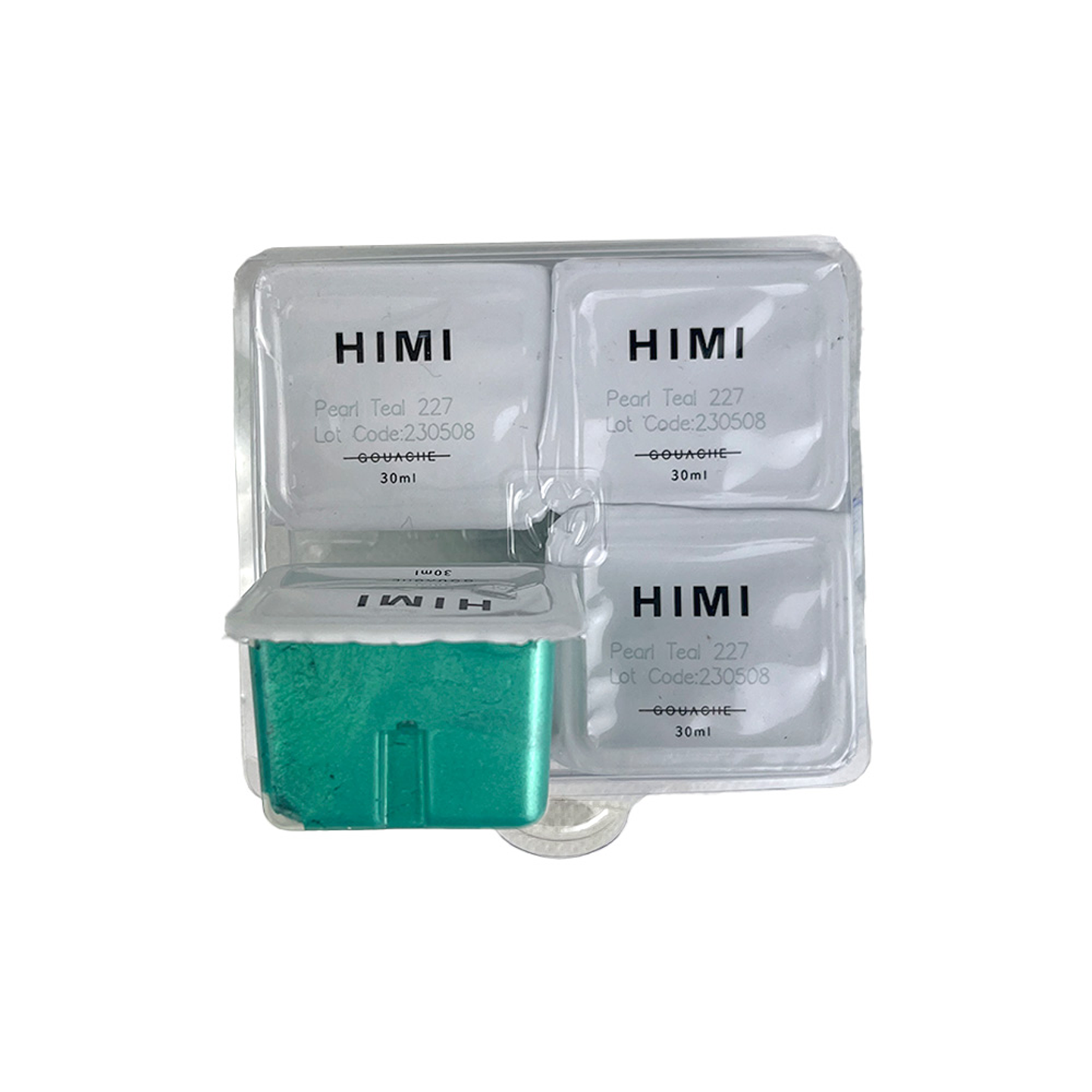 PEARL TEAL 227 Recambio de Pintura Gouache Miya Himi de 30 ml 4 unidades 2