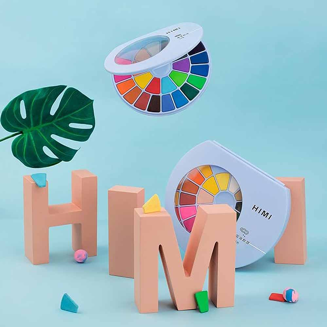 HIMI SET PINTURA SOLIDA 24 COLORES (ESTUCHE AZUL)  7