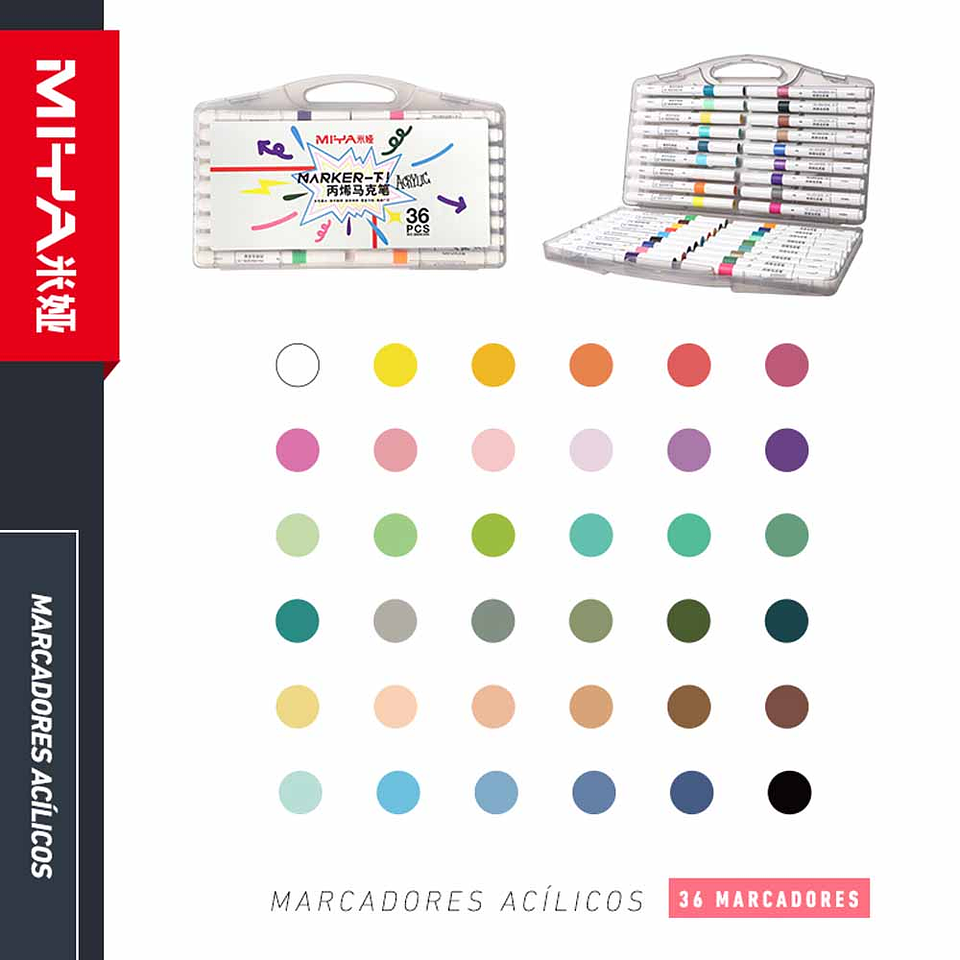 MIYA SET ACRILICOS 36 COLORES  4