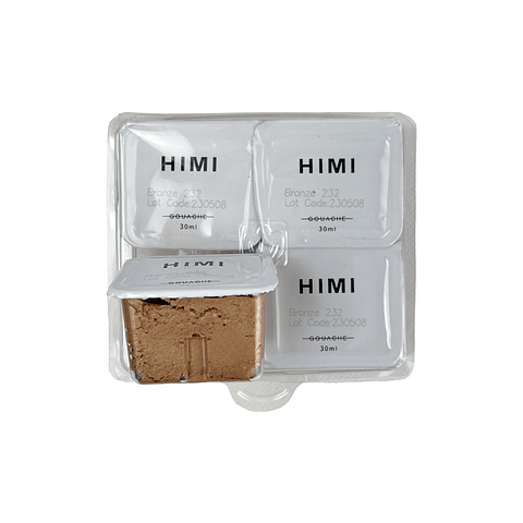 BRONZE 232 Recambio de Pintura Gouache Miya Himi de 30 ml 4 unidades