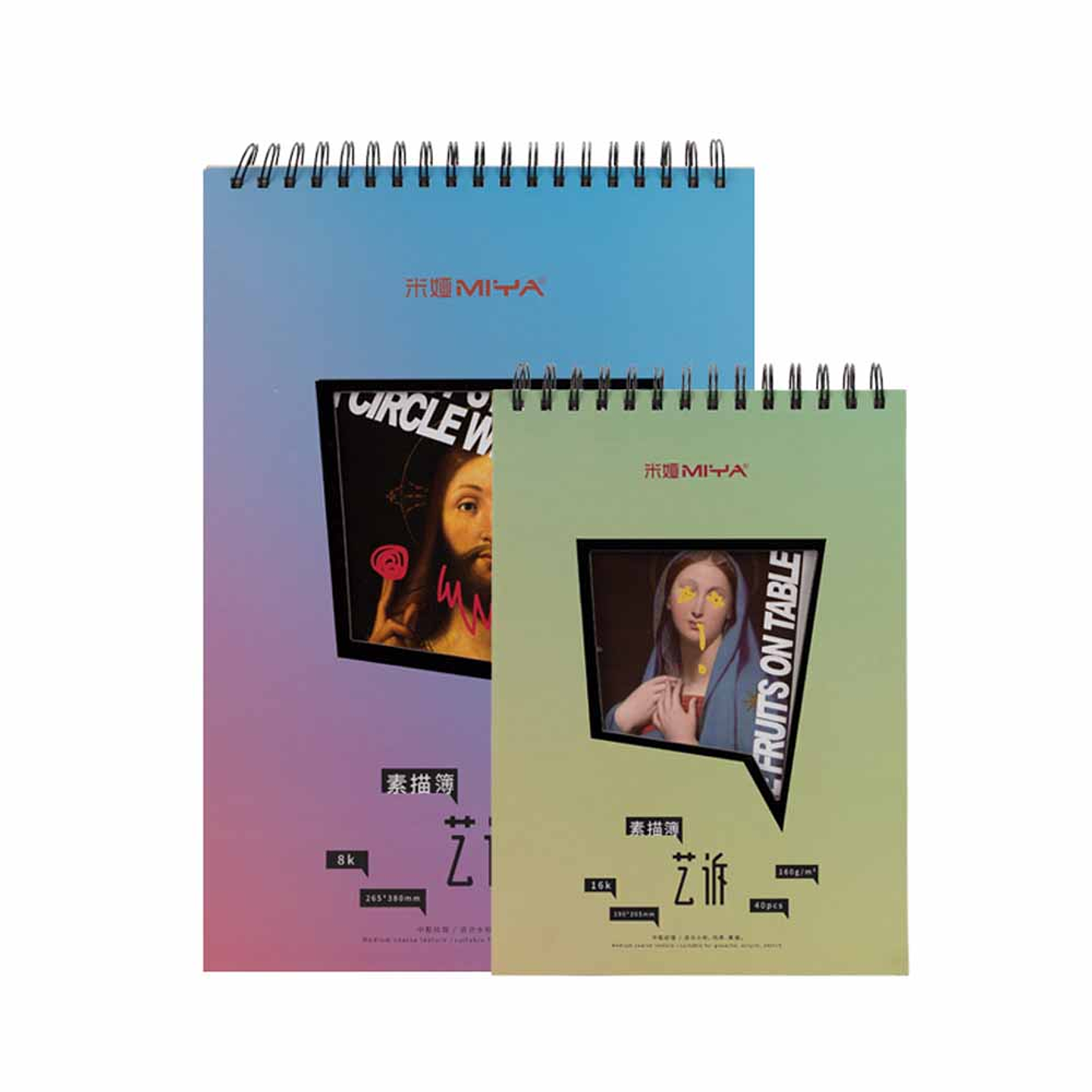 MIYA BLOCK SKETCH PAD (40PCS, 8K/160G,GRADUAL BLUE-PURPLE) 2