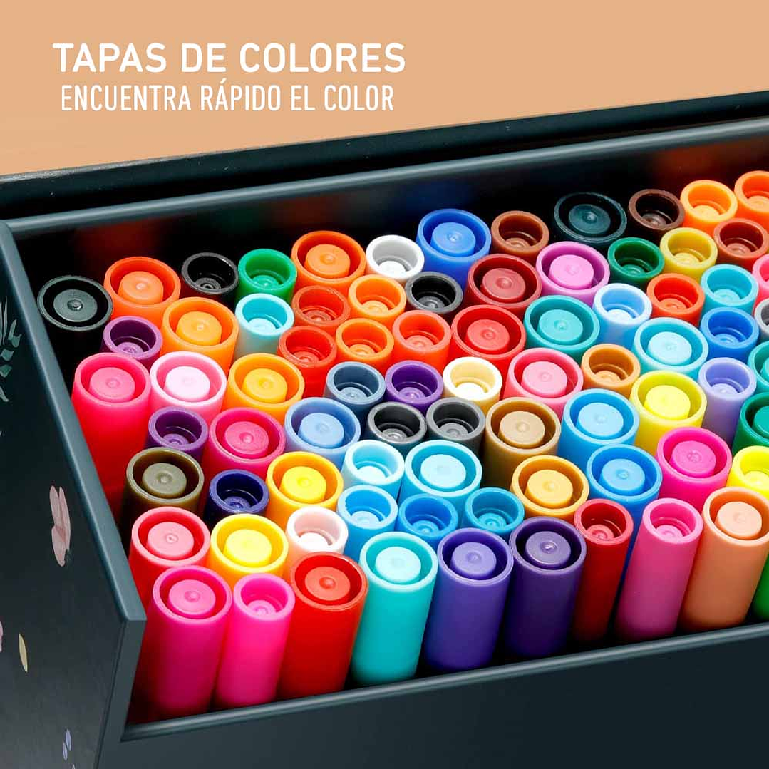 OHUHU MAUI 100 MARCADORES A BASE DE AGUA PINCEL&FINELINER 9