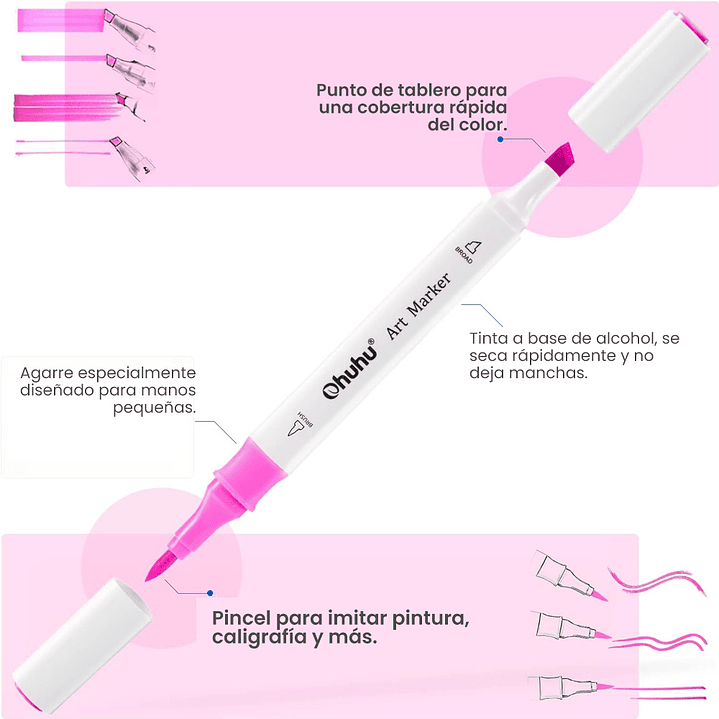 OHUHU 48 MARCADORES DE ALCOHOL + 1 BLENDER. FINA&BISELADA 4