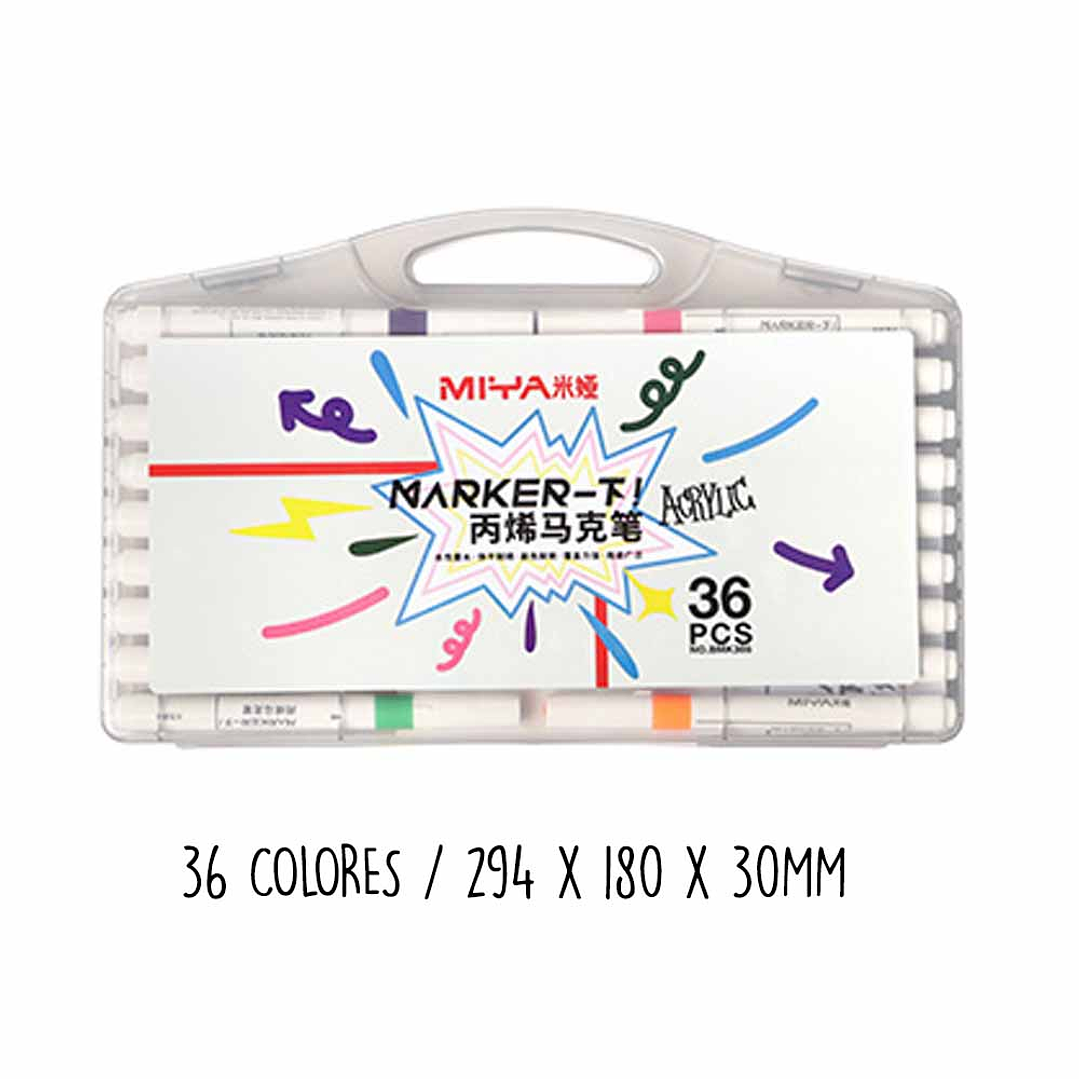 MIYA SET ACRILICOS 36 COLORES  7