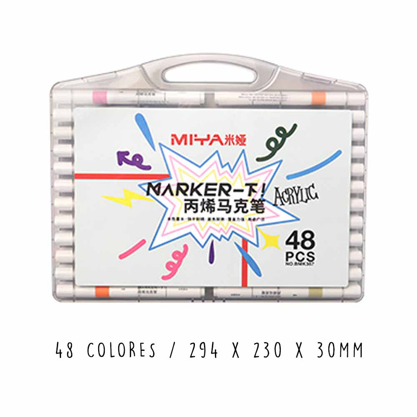 MIYA SET ACRILICOS 48 COLORES  7