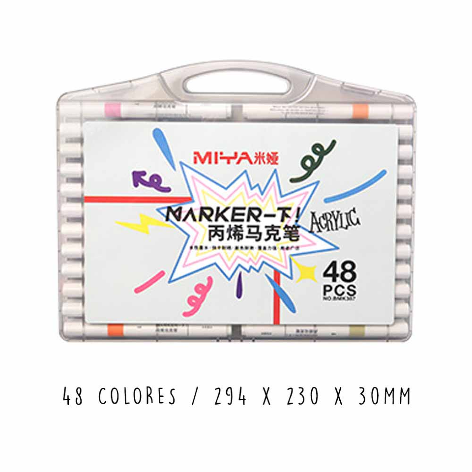MIYA SET ACRILICOS 48 COLORES  7