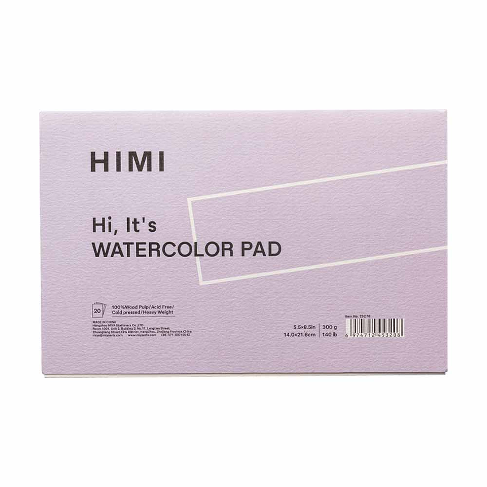 HIMI WATERCOLOR PAD (5.5*8.5IN BLUE /PURPLE) 1