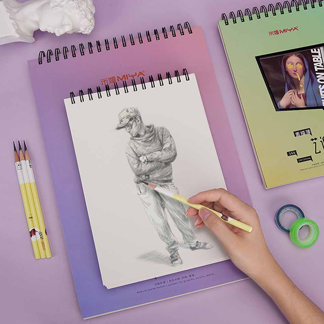 MIYA BLOCK SKETCH PAD (40PCS, 8K/160G,GRADUAL BLUE-PURPLE) 1