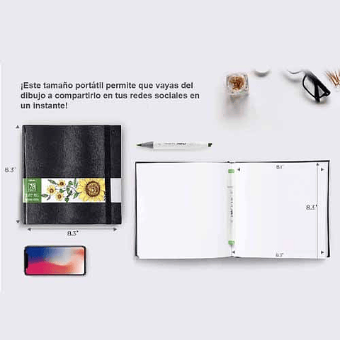 OHUHU BLOCK PARA MARCADORES DE ALCOHOL (21 X 21 CM, 78 HOJAS)