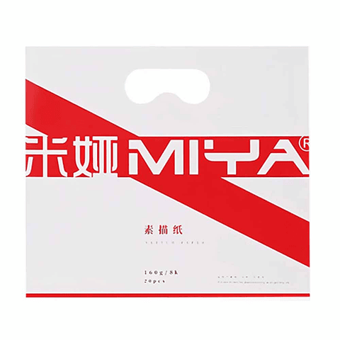 MIYA SKETCH PAPER (20PCS, 8K/160G, RED)
