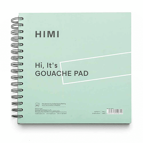 HIMI CUADERNO GOUCHE PAD 21.6*21.6CM-50PCS VERDE - 160G