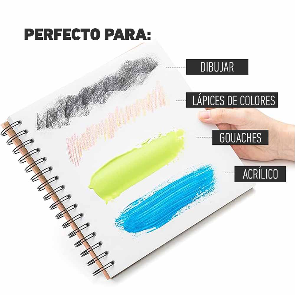 HIMI CUADERNO GOUCHE PAD 21.6*21.6CM-50PCS VERDE - 160G 6