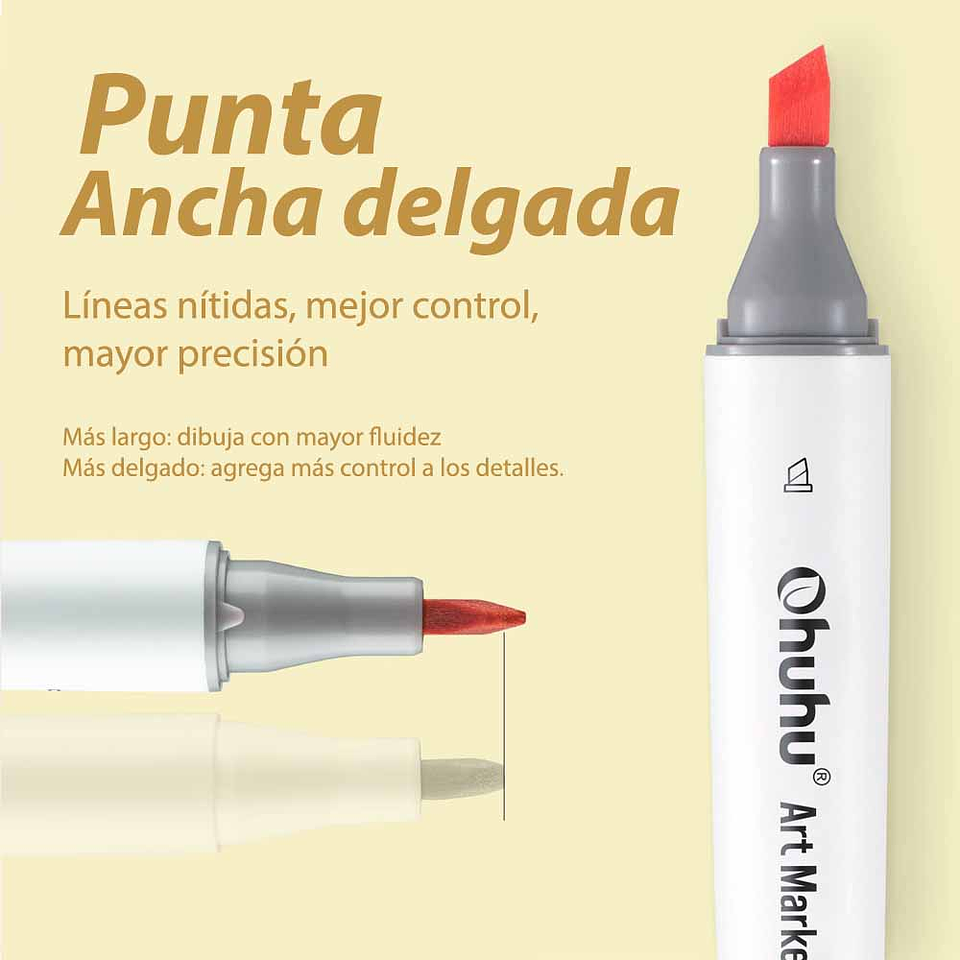 OHUHU 60 MARCADORES DE ALCOHOL + 1 BLENDER FINA&BISELADA DELGADO PAISAJISMO 2