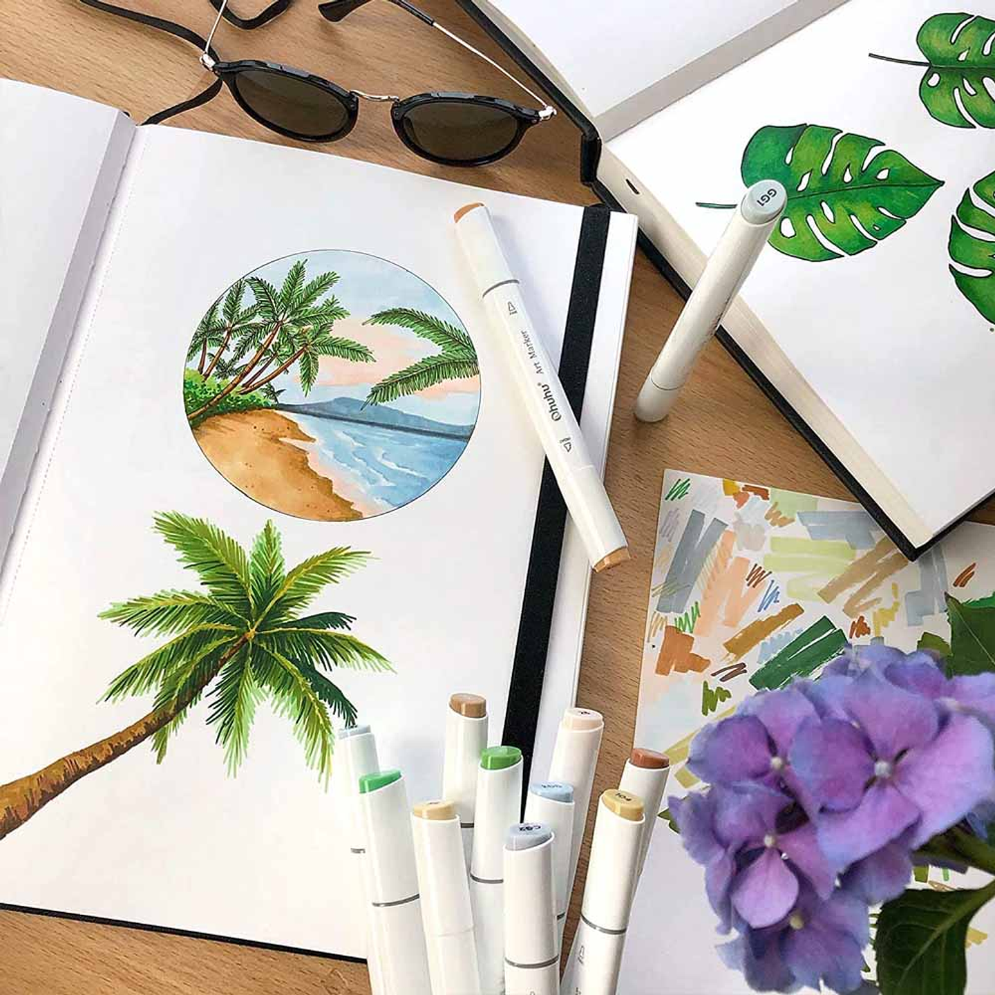 OHUHU BLOCK PARA MARCADORES DE ALCOHOL (17,5X16,5 CM, 30 hojas) 120 LB/200 GSM 5