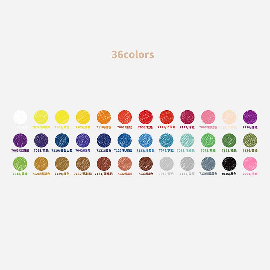 MIYA LAPICES DE COLORES BORRABLES 36 COLORES SET ECOLÓGICO  3