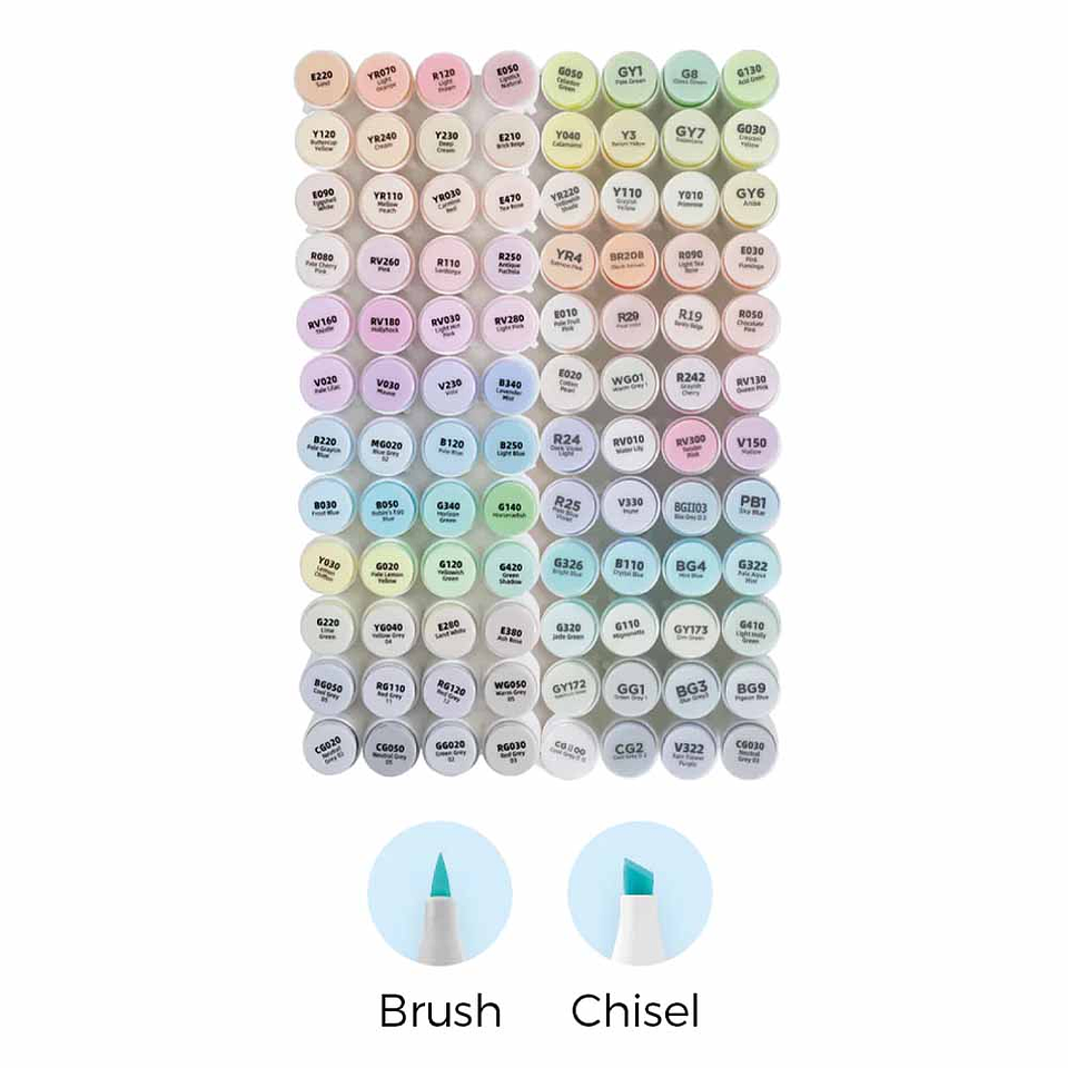 OHUHU 96 MARCADORES PASTEL DE DULZURA Y FLORECIMIENTO PINCEL&BISELADA 1