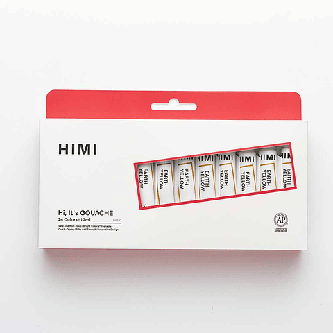 HIMI SET DE TUBO DE 24 PINTURA GOUACHE 12ML