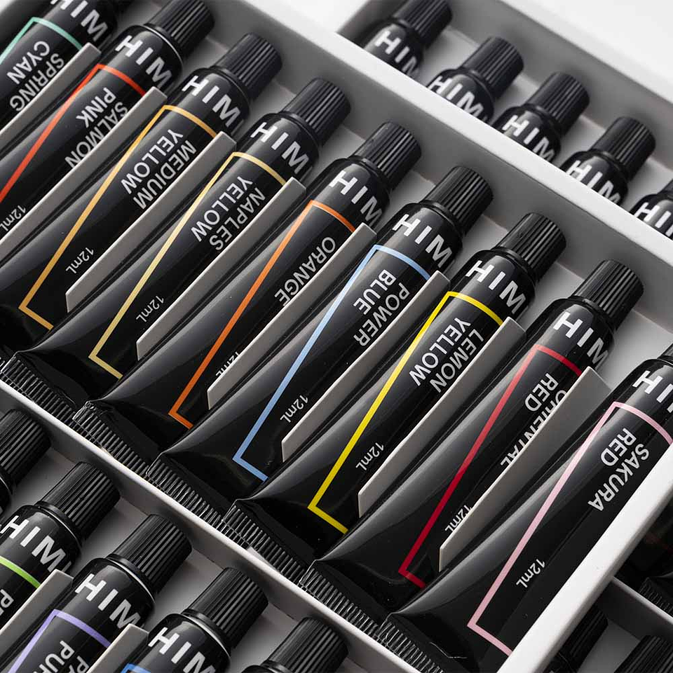 HIMI SET DE TUBO ACRILICO 12 ML - 36 COLORES  5