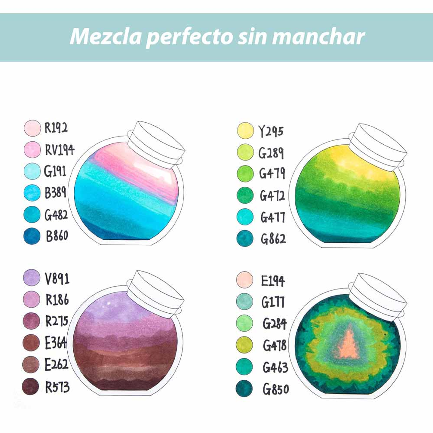 OHUHU 60 MARCADORES DE ALCOHOL + 1 BLENDER FINA&BISELADA DELGADO PAISAJISMO 3