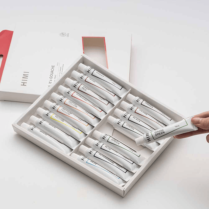 HIMI SET DE TUBO DE 24 PINTURA GOUACHE 12ML 1