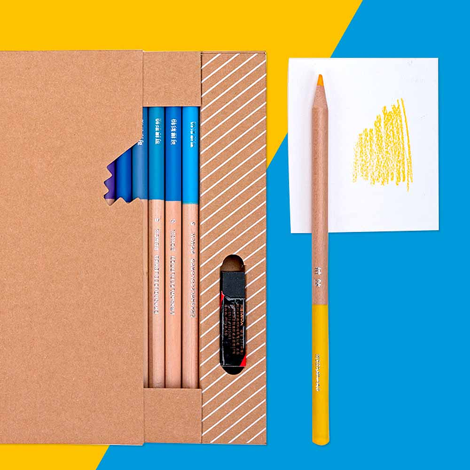 MIYA LAPICES DE COLORES BORRABLES 36 COLORES SET ECOLÓGICO  7