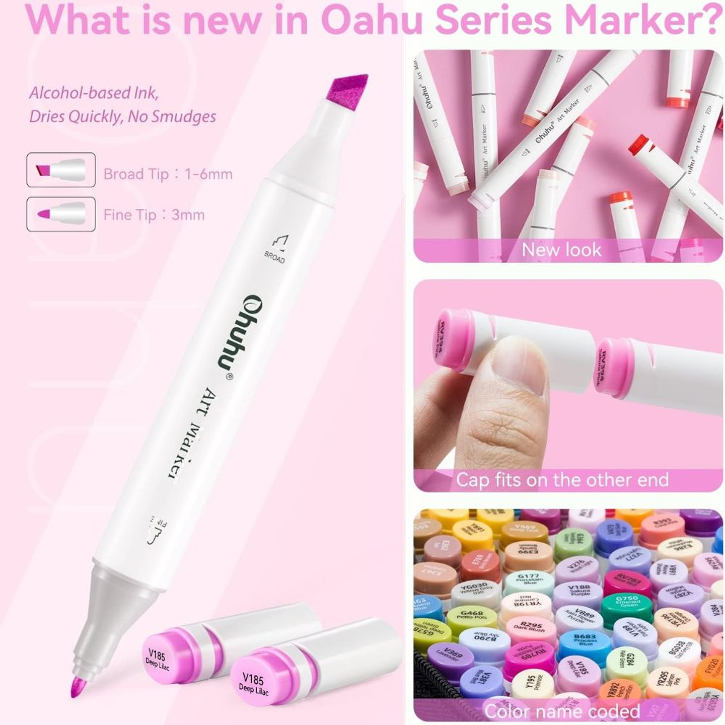 OHUHU 100 MARCADORES DE ALCOHOL + 1 BLENDER. FINA&BISELADA 3