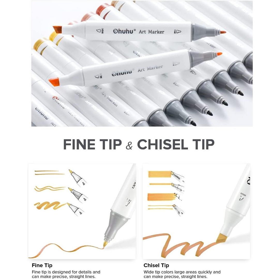 OHUHU 100 MARCADORES DE ALCOHOL + 1 BLENDER. FINA&BISELADA 4