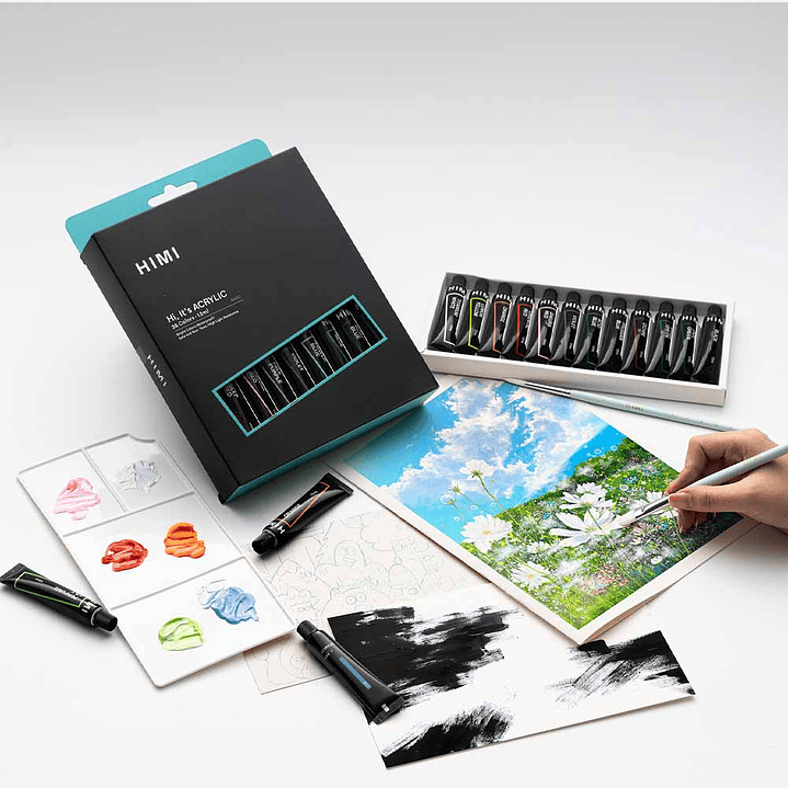 HIMI SET DE TUBO ACRILICO 12 ML - 36 COLORES  8