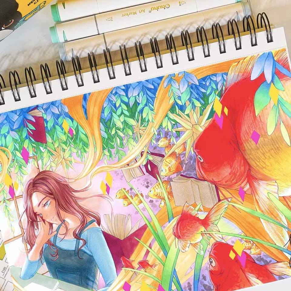 OHUHU 60 MARCADORES DE ALCOHOL + 1 BLENDER FINA&BISELADA 2