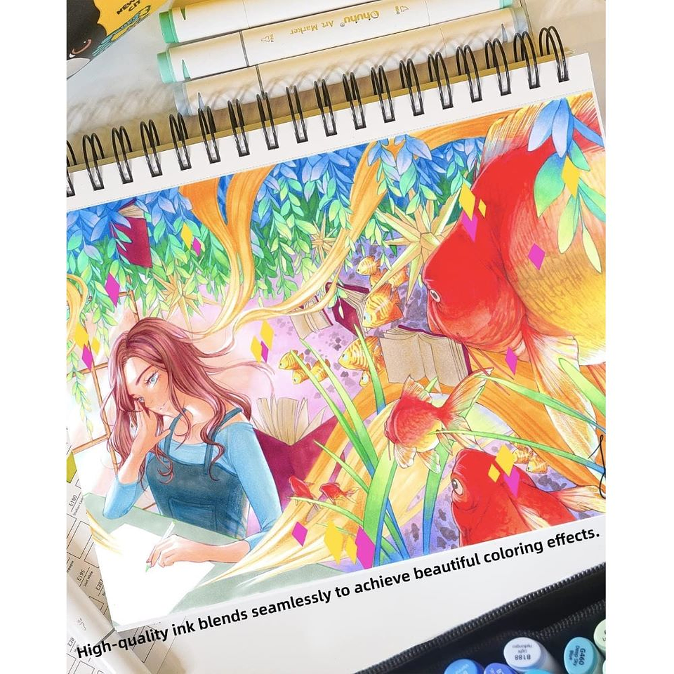 OHUHU 100 MARCADORES DE ALCOHOL + 1 BLENDER. FINA&BISELADA 6