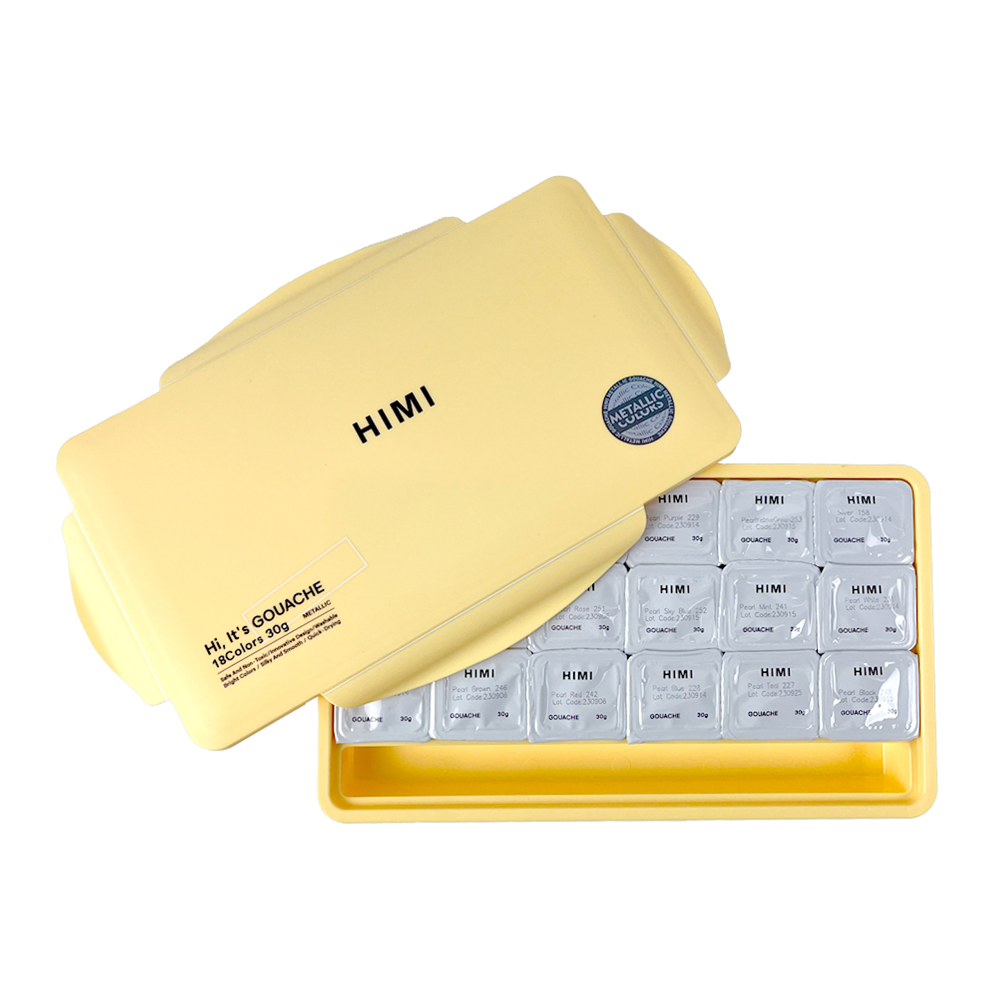 HIMI PINTURA GOUACHE METALIZADA 18 COLORES 30 ML (NO INCLUYE PINCEL) 4