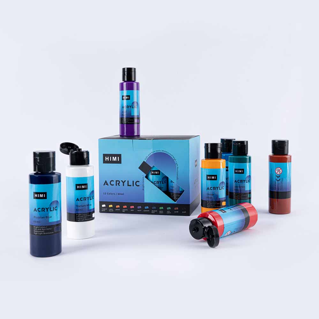 HIMI SET DE PINTURAS ACRÍLICAS 12 COLORES / 60 ML  2