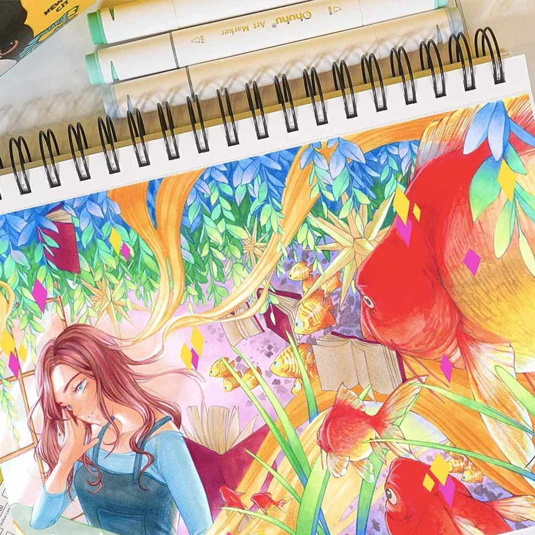 OHUHU 160 MARCADORES DE ALCOHOL + 1 BLENDER FINA&BISELADA 6