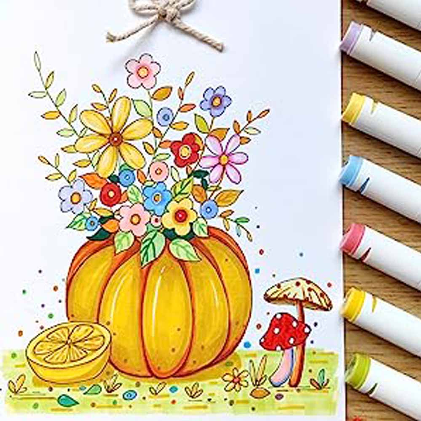 OHUHU 60 MARCADORES DE ALCOHOL + 1 BLENDER FINA&BISELADA 9