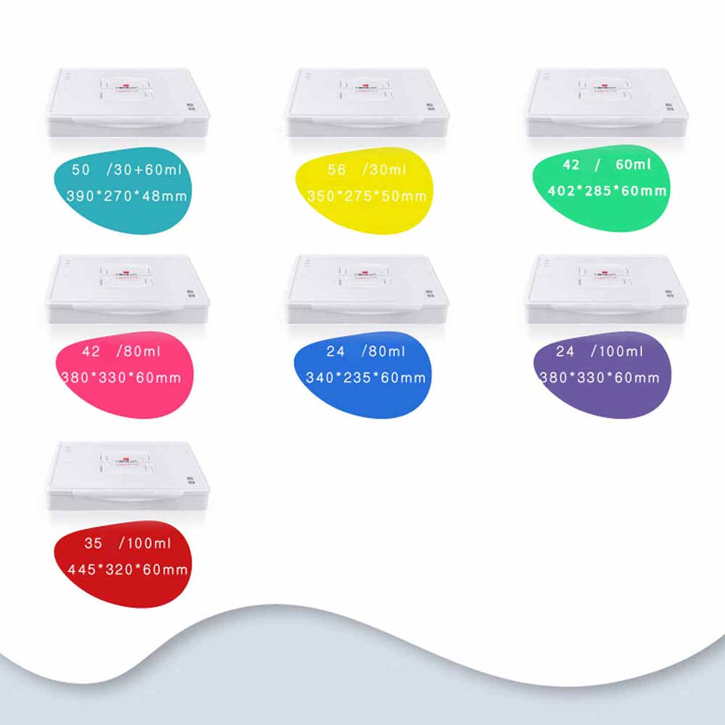 MIYA SET GOUACHE 50 COLORES (36*30ML/ 14*60ML) 7